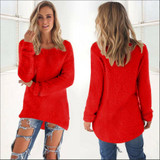 2018 Autumn Winter Women Casual Knitted Pullover Sweaters Fashion Long Sleeve O-Neck Black Red Pink Loose Female Sweater jumpers 2018 Autumn Winter Women Casual Knitted Pullover Sweaters Fashion Long Sleeve O-Neck Black Red Pink Loose Female Sweater jumpers