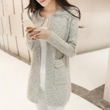 2018 Autumn Winter New Women sweater coat Casual Long Sleeve Knitted Cardigans Sweaters Fashion loose Cardigan sweater