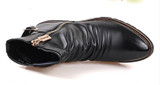 Autumn Winter Men Martin boots Split Leather Zip Ankle Motorcycle boots Male shoes Fashion Chelsea Boots 03B