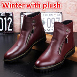 Autumn Winter Men Martin boots Zipper Male shoes Fashion Genuine leather Pointed Toe Ankle Motorcycle boots 03