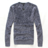 autumn winter men fashion warm keep Mohair sweaters pullovers young men boys casual sweaters pullovers