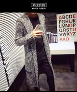 Autumn Winter Loose Long Mens Cardigans Sweaters New Fashion Big Size Jumpers Mens Hooded Sueter Knit Sweater Jersey