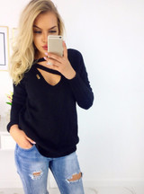 Autumn Winter Long Sleeve Knitted Women Pullover Sweater Casual Solid V neck Knit Female Jumper Sweaters Pull Femme S-XXL