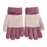 Autumn Winter Kids Gloves Boys Girls Mittens Thick Warm Cashmere Student Five Fingers Gloves
