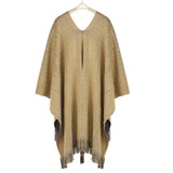 Autumn Winter knitted sweater Women cashmere sweater women Poncho Capes Shawl Swing Cloak Cardigans Sweater Coat drop shipping