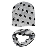 Autumn winter Knit Hats Crochet Scarves Hat Girl Boy Cap Kids Beanie Stars Hat Cotton Children Collar Scarf baby cap child cap