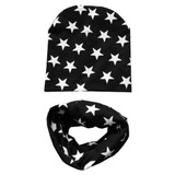Autumn winter Knit Hats Crochet Scarves Hat Girl Boy Cap Kids Beanie Stars Hat Cotton Children Collar Scarf baby cap child cap