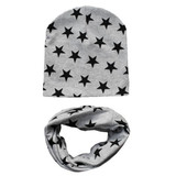 Autumn winter Knit Hats Crochet Scarves Hat Girl Boy Cap Kids Beanie Stars Hat Cotton Children Collar Scarf baby cap child cap