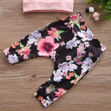 Autumn Winter Infant Newborn Baby Girls Clothes Pocket Patchwork Hooded Tops +Floral Leggings Outfit Baby Clothing Set