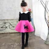 Autumn Winter Girls Dress 3 Styles Christmas Clothes Dress For Girls Cute Deer Princess Party Dress Kids Children Clothing