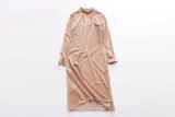 Autumn Winter Fashion Midi Pencil Dress Women Turtleneck Long Sleeve Sexy Velvet Dress Velvet High Neck Bodycon Dress