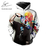 Autumn Winter Fashion Men/women Hoodies With Cap Print Clown With Gun Hooded Hoodie Sweatshirt 3d Cool Couple Tracksuits