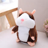 2018 Hot Sale Christmas style 16cm Kawaii Russian Talking Hamster Stuffed Toy Sound Record Plush Hamster Valentine Gift for kids