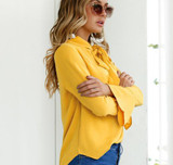 2018 Hot Sale Chiffon Solid Sexy Blusas Harajuku Loose Shirt Women Blusa New Fashion Blouses Casual Blouse Women Tops WD461