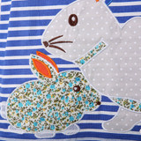 2018 Hot New Baby Girls Summer Dress Lovely Kids Girl Short Sleeve Rabbit Striped Dresses for 2-7Y Children