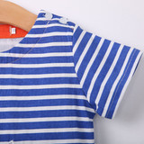 2018 Hot New Baby Girls Summer Dress Lovely Kids Girl Short Sleeve Rabbit Striped Dresses for 2-7Y Children