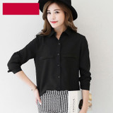 2018 Hot Brand Women Shirts Blouses Long Sleeve Casual Solid Ladies Chiffon Blouse Tops Fashion OL Plus Size Shirt Chemise Femme