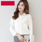 2018 Hot Brand Women Shirts Blouses Long Sleeve Casual Solid Ladies Chiffon Blouse Tops Fashion OL Plus Size Shirt Chemise Femme