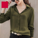 2018 Hot Brand Women Shirts Blouses Long Sleeve Casual Solid Ladies Chiffon Blouse Tops Fashion OL Plus Size Shirt Chemise Femme