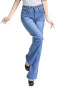2018 High Waist Jeans Women casual Bell Bottom Jeans Female Slim Elastic Flare Pants women denim pants Plus Size 7XL S733