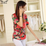 2018 high quality Summer style Kimono blouses top Plus size M-5XL cotton Printed Short sleeve Casual Women shirts blusas tops