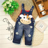 2018 High Quality Denim Overalls Infant Clothing Baby Clothes Spring Cartoon cowboy Baby Belt pants cute Baby Boy Girl Boy pant