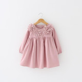 2018 Flower Girls Dress Cotton Princess Kids Dresses For Girls Casual Infant Party Wedding Costume Toddler Children Clothing