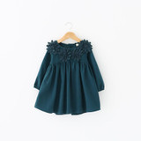 2018 Flower Girls Dress Cotton Princess Kids Dresses For Girls Casual Infant Party Wedding Costume Toddler Children Clothing