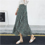 2018 floral print bohemian long skirts women Summer elegant beach maxi skirt Boho high waist asymmetrical ruffles cotton skirt 2018 floral print bohemian long skirts women Summer elegant beach maxi skirt Boho high waist asymmetrical ruffles cotton skirt
