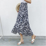 2018 floral print bohemian long skirts women Summer elegant beach maxi skirt Boho high waist asymmetrical ruffles cotton skirt 2018 floral print bohemian long skirts women Summer elegant beach maxi skirt Boho high waist asymmetrical ruffles cotton skirt