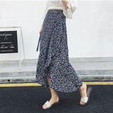 2018 floral print bohemian long skirts women Summer elegant beach maxi skirt Boho high waist asymmetrical ruffles cotton skirt 2018 floral print bohemian long skirts women Summer elegant beach maxi skirt Boho high waist asymmetrical ruffles cotton skirt