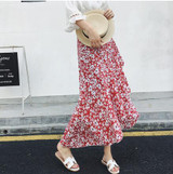 2018 floral print bohemian long skirts women Summer elegant beach maxi skirt Boho high waist asymmetrical ruffles cotton skirt 2018 floral print bohemian long skirts women Summer elegant beach maxi skirt Boho high waist asymmetrical ruffles cotton skirt
