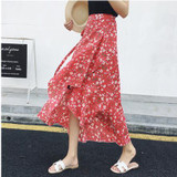 2018 floral print bohemian long skirts women Summer elegant beach maxi skirt Boho high waist asymmetrical ruffles cotton skirt 2018 floral print bohemian long skirts women Summer elegant beach maxi skirt Boho high waist asymmetrical ruffles cotton skirt