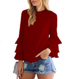 2018 Feminina Fashion Blusas Shirts Women Blouses Spring Summer Camisa Butterfly Sleeves Off White Female Tops Chiffon Blouse