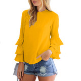 2018 Feminina Fashion Blusas Shirts Women Blouses Spring Summer Camisa Butterfly Sleeves Off White Female Tops Chiffon Blouse