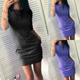 2018 Fashion Women Summer Dress Bodycon Casual Half Sleeve Pockets Mini Dresses Sexy Female Party Dresses Plus Size Vestidos