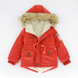 Autumn Winter children jackets Girls Boys Coats Hooded Faux Fur Collar Kids Outerwear 10T Cotton Padded Baby Girl Boy Snowsuit