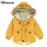 Autumn Winter children jackets Girls Boys Coats Hooded Faux Fur Collar Kids Outerwear 10T Cotton Padded Baby Girl Boy Snowsuit
