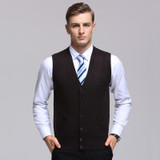 Autumn winter casual men Cardigan 2017 new v-neck fashion thick wool vest men sleeveless knitted vest waistcoats