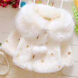 Autumn Winter Baby Girls Faux Fleece Long Sleeve Outerwear Kids Red Outerwear 12-24month Baby Pink Coat
