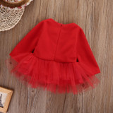 Children Girls Red Dress for Christmas Cute Kids Christmas Princess Toddler Baby Girl Tulle Tutu Dress Party Outfits Costume