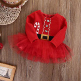 Children Girls Red Dress for Christmas Cute Kids Christmas Princess Toddler Baby Girl Tulle Tutu Dress Party Outfits Costume