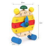 Children Education Toys!!!Cute Wooden Assembled Disassemble Blocks Clock Children Early Teaching Toys Birthday Christmas Gifts