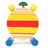 Children Education Toys!!!Cute Wooden Assembled Disassemble Blocks Clock Children Early Teaching Toys Birthday Christmas Gifts