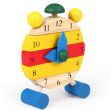 Children Education Toys!!!Cute Wooden Assembled Disassemble Blocks Clock Children Early Teaching Toys Birthday Christmas Gifts
