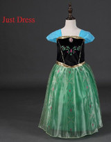children dress Girl Princess Dress Elsa Anna dress with crown sleeveless girls dress Costume Anna costume baby &amp; kids clothing