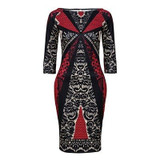 Autumn Vintage Dress 2017 New Fashion Pencil Tribal Print Dress Women Elegant Bodycon Women Dresses Short Sheath Ladies Vestidos
