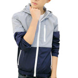 Autumn Sweatshirt Casual Tops Outwear Men Jacket Hooded Coat Patchwork Windbreaker Sunscreen Clothing Stylish