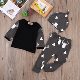 Autumn Style Infant Clothes Baby Clothing Sets Boy Cotton Long Sleeve Newborn 3pcs Suit Baby Boy Clothes