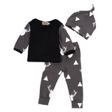 Autumn Style Infant Clothes Baby Clothing Sets Boy Cotton Long Sleeve Newborn 3pcs Suit Baby Boy Clothes